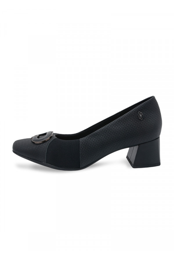 USAFLEX PUMP BLOCK-HEEL-BLACK-PRINTED - Image 3