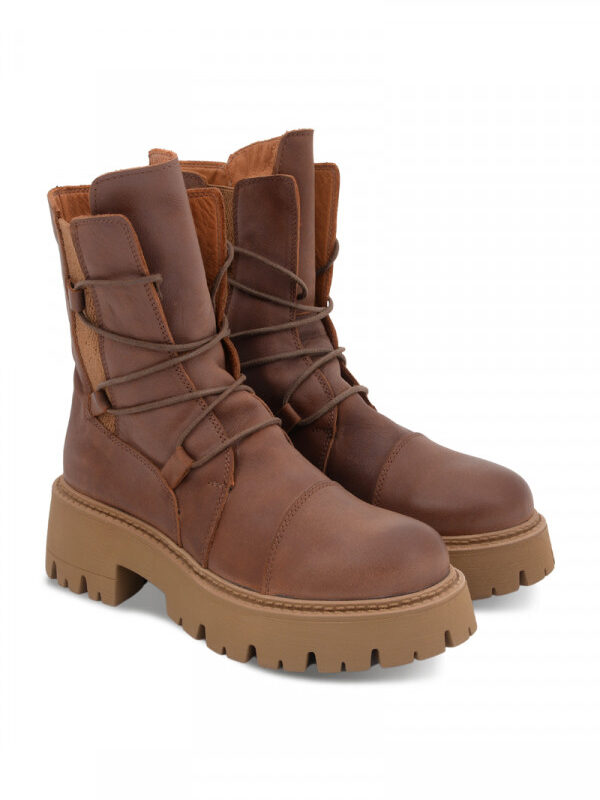 BUENO BOOTS Čizme ravne ROMA-COGNAC