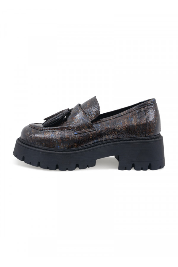 BUENO SHOES Cipele ravne BROWN-BLUE - Image 2