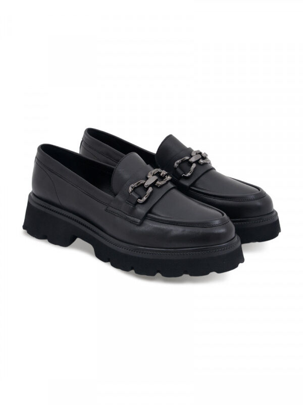 NOA NOIR SHOES Cipele ravne BLACK-LEATHER