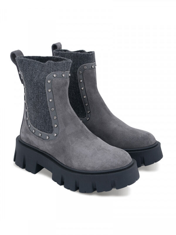 NOA NOIR BOOTS Čizme ravne GREY
