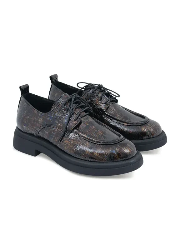 PATENT BROWN-BLUE BUENO