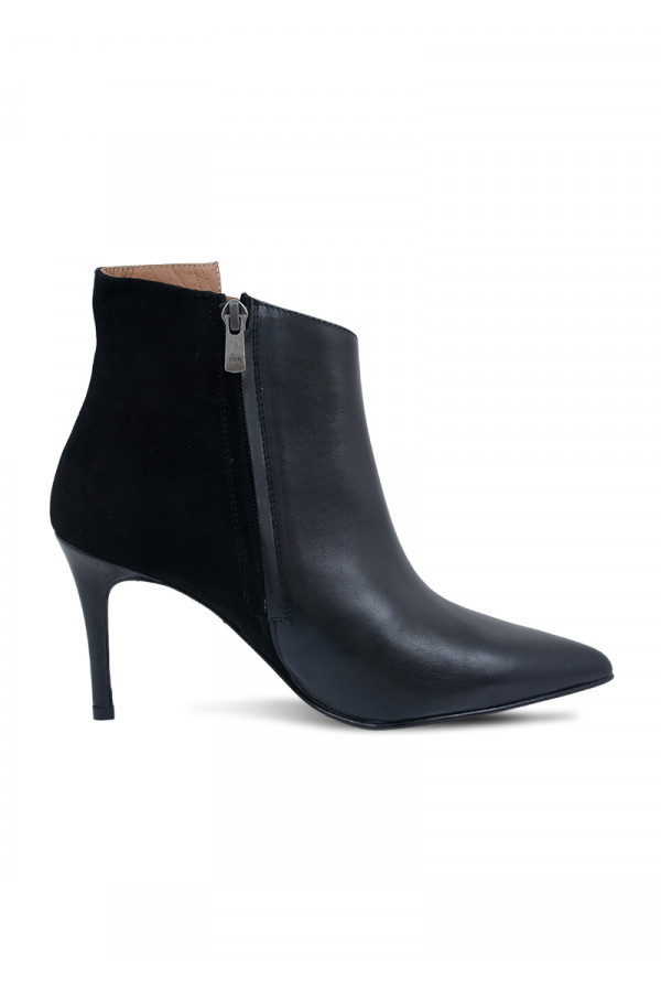 NOA NOIR BOOTS Čizme potpetica BLACK-LEATHER-BLACK-SUEDE - Image 3