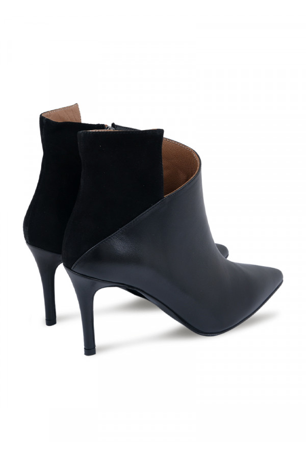 NOA NOIR BOOTS Čizme potpetica BLACK-LEATHER-BLACK-SUEDE - Image 4