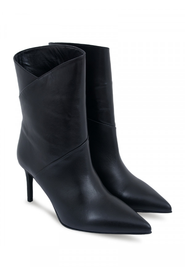 NOA NOIR BOOTS Čizme potpetica BLACK-LEATHER