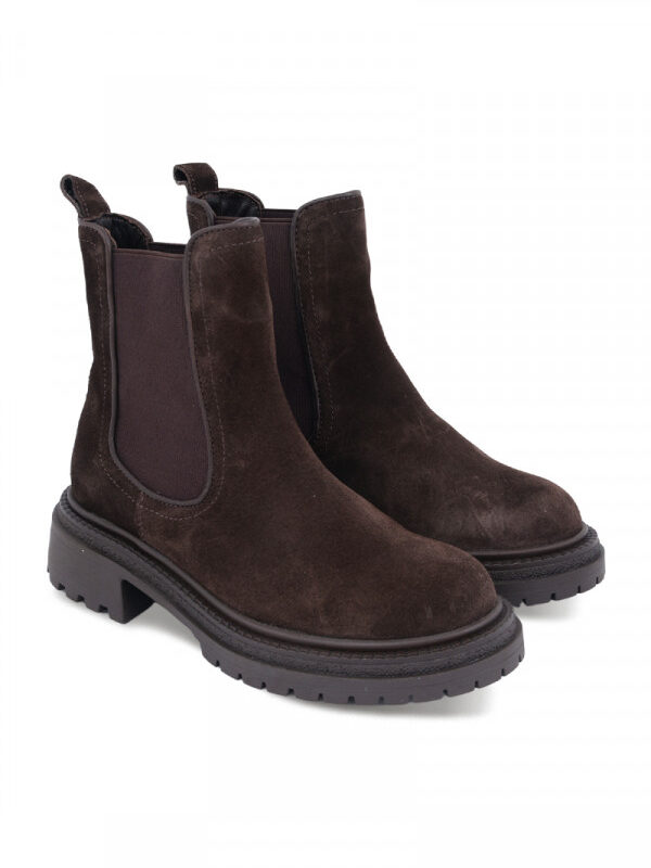 NOA NOIR BOOTS Čizme ravne BROWN-SUEDE