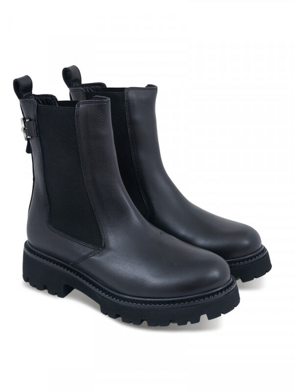 NOA NOIR BOOTS Čizme ravne BLACK-LEATHER