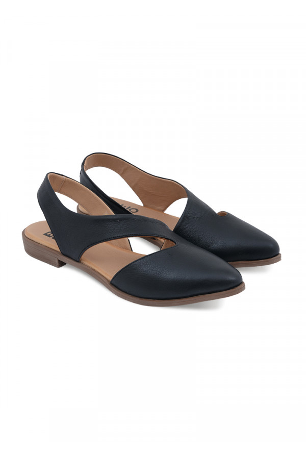 BUENO SANDALS Sandale ravne BLACK