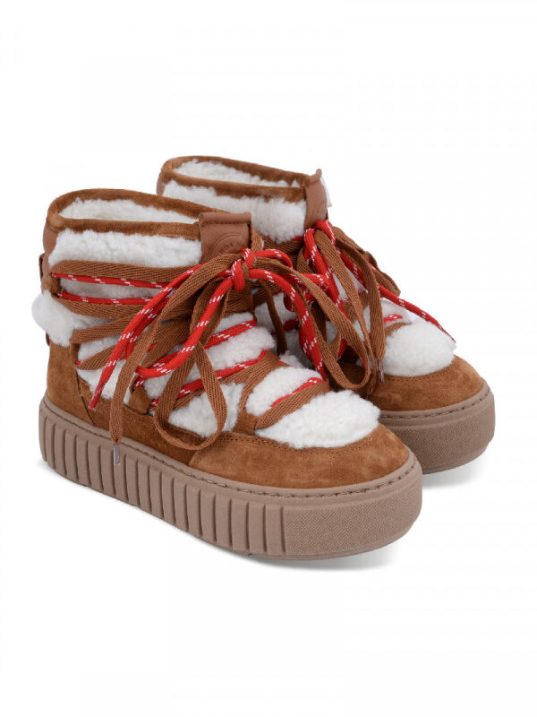 NOA NOIR boots Čizme ravne CAMEL
