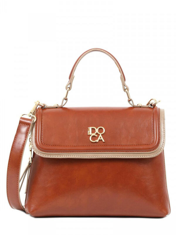 DOCA CROSSBODY BAG (24x18.5x12) TAN